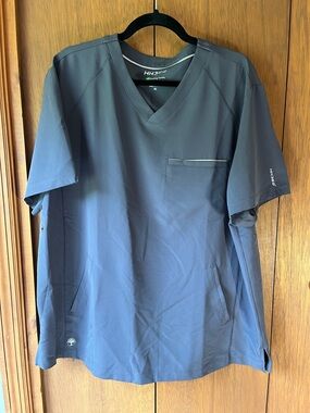 Healing Hands HH360 Men's V-Neck Scrub Shirt - Gray XL